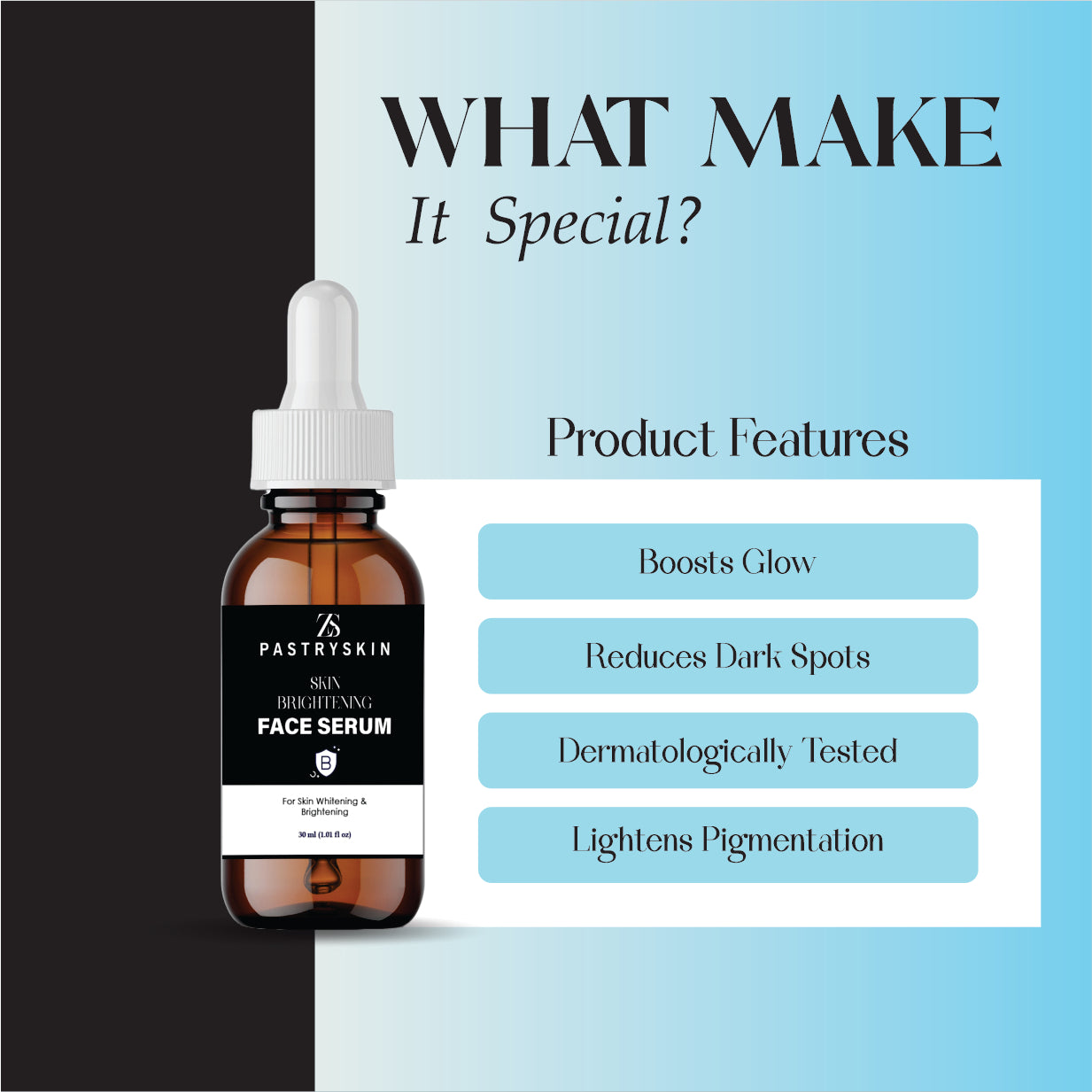 ZS PASTRYSKIN - Skin Brightening Face Serum For Skin Whitening & Brightening (Unisex)