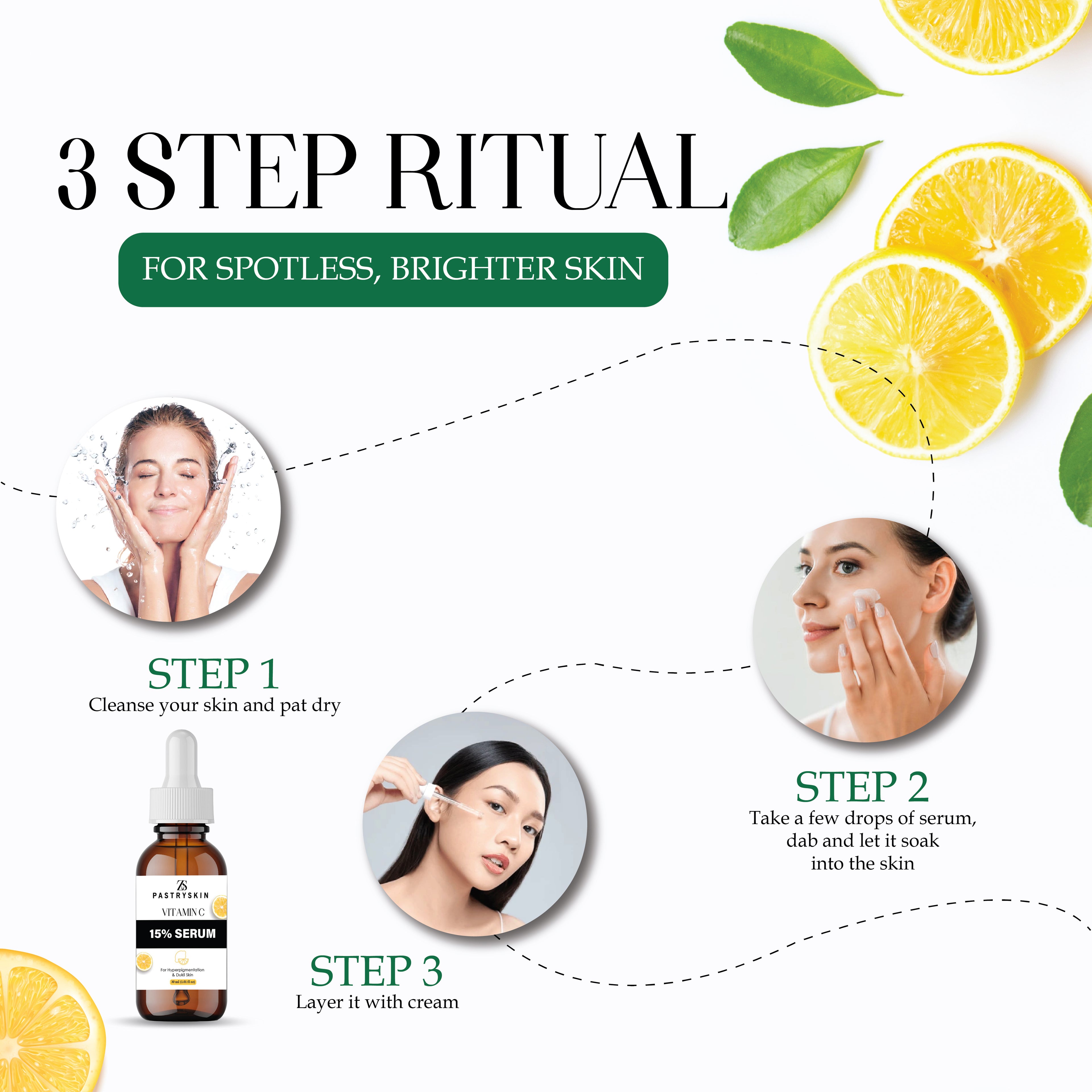 ZS PastrySkin - Vitamin C 15% Serum For Hyperpigmentation & Dukll Skin Advanced Brightening & Anti-Aging Formula | Unisex Skincare for Radiant Glow