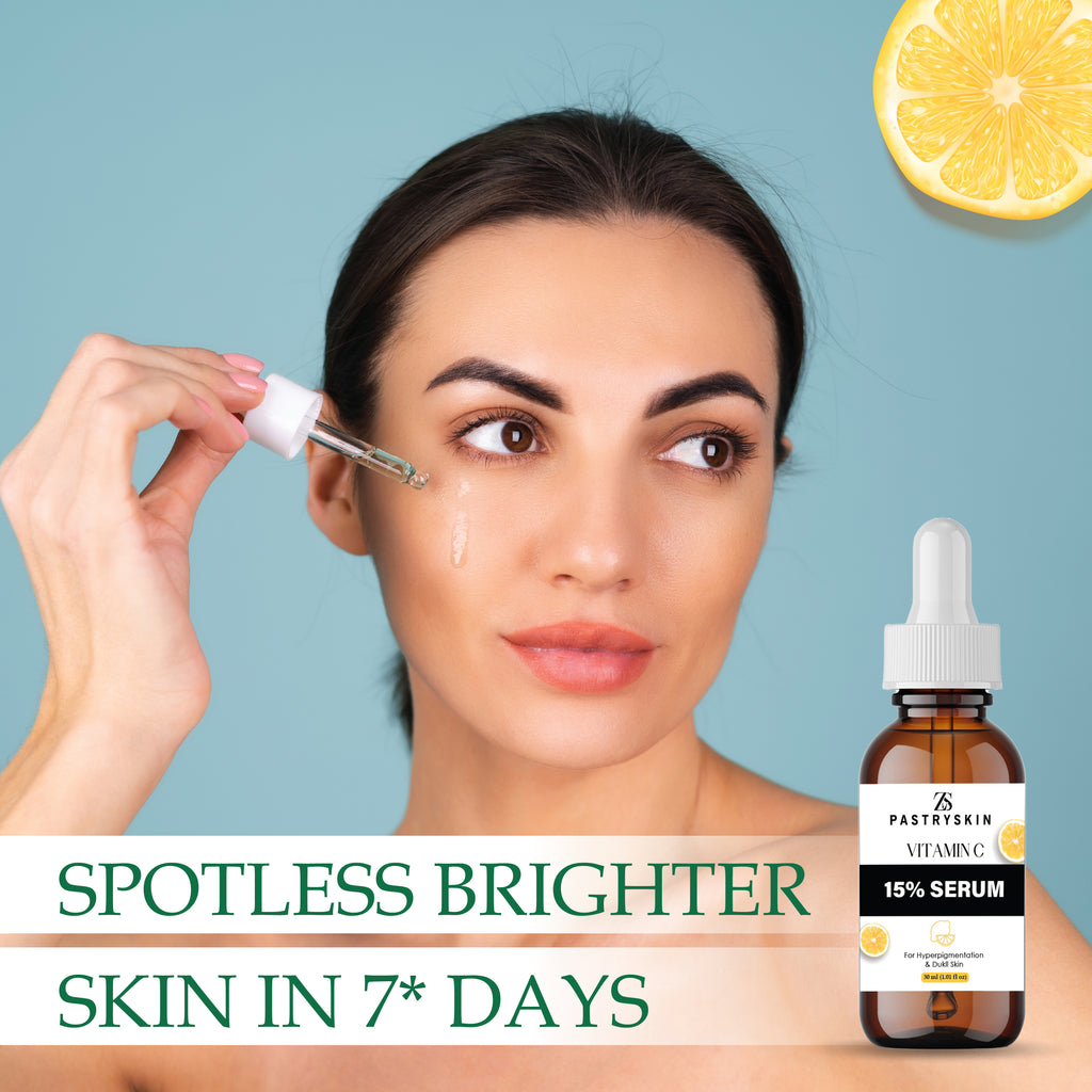ZS PastrySkin - Vitamin C 15% Serum For Hyperpigmentation & Dukll Skin Advanced Brightening & Anti-Aging Formula | Unisex Skincare for Radiant Glow