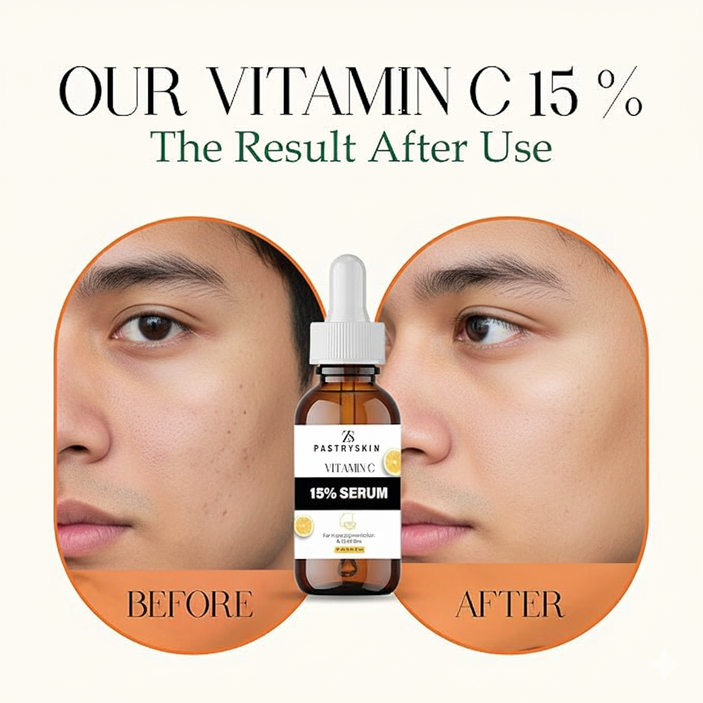 ZS PastrySkin - Vitamin C 15% Serum For Hyperpigmentation & Dukll Skin Advanced Brightening & Anti-Aging Formula | Unisex Skincare for Radiant Glow