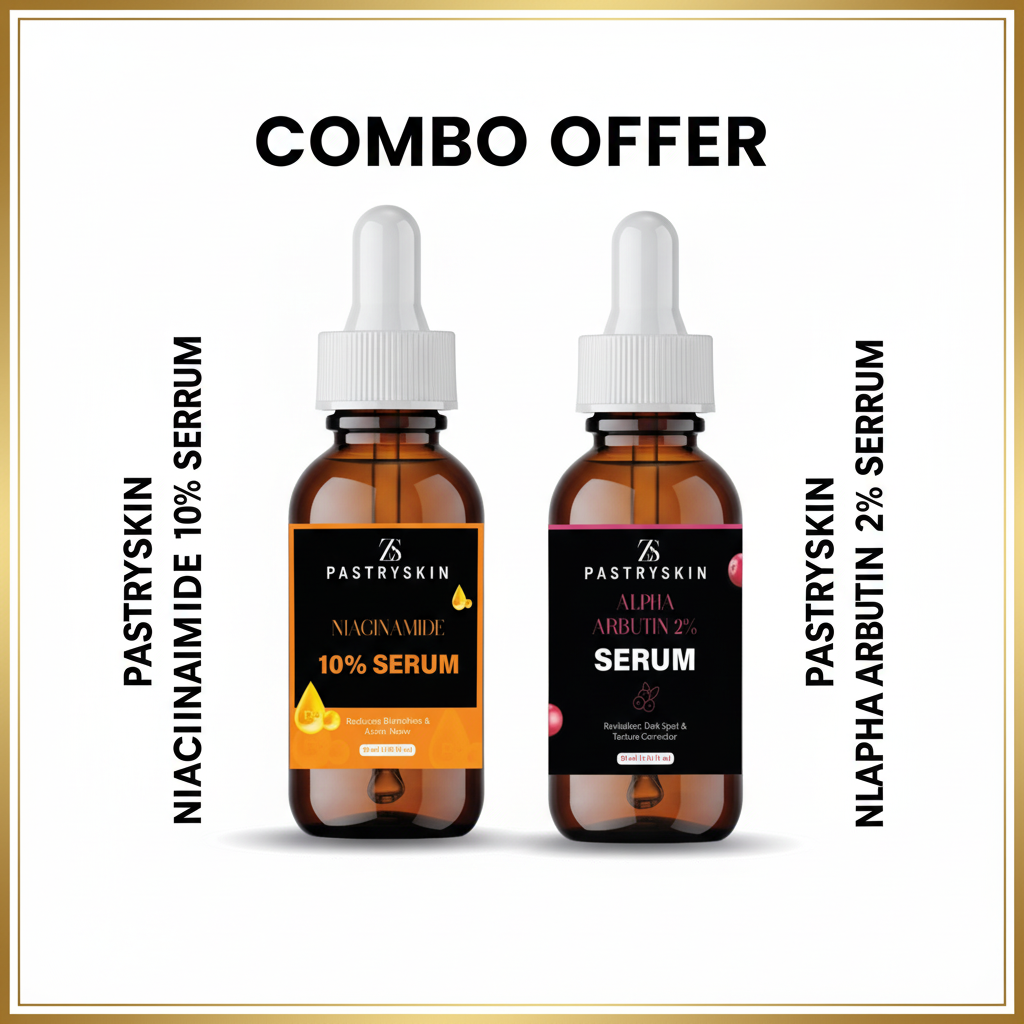 Glow Booster Combo - Skin Brightening & Dark Spot Removal Duo | ZS PastrySkin Niacinamide + Alpha Arbutin Face Serums (2-in-1 Skincare Set)